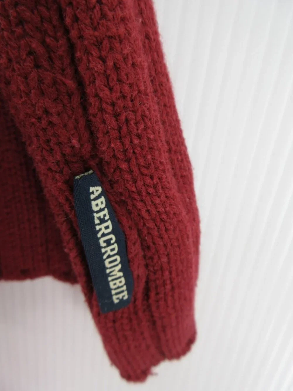 VINTAGE Abercrombie & Fitch Sweater XL Pullover Y2K Ribbed Slim Chunky *